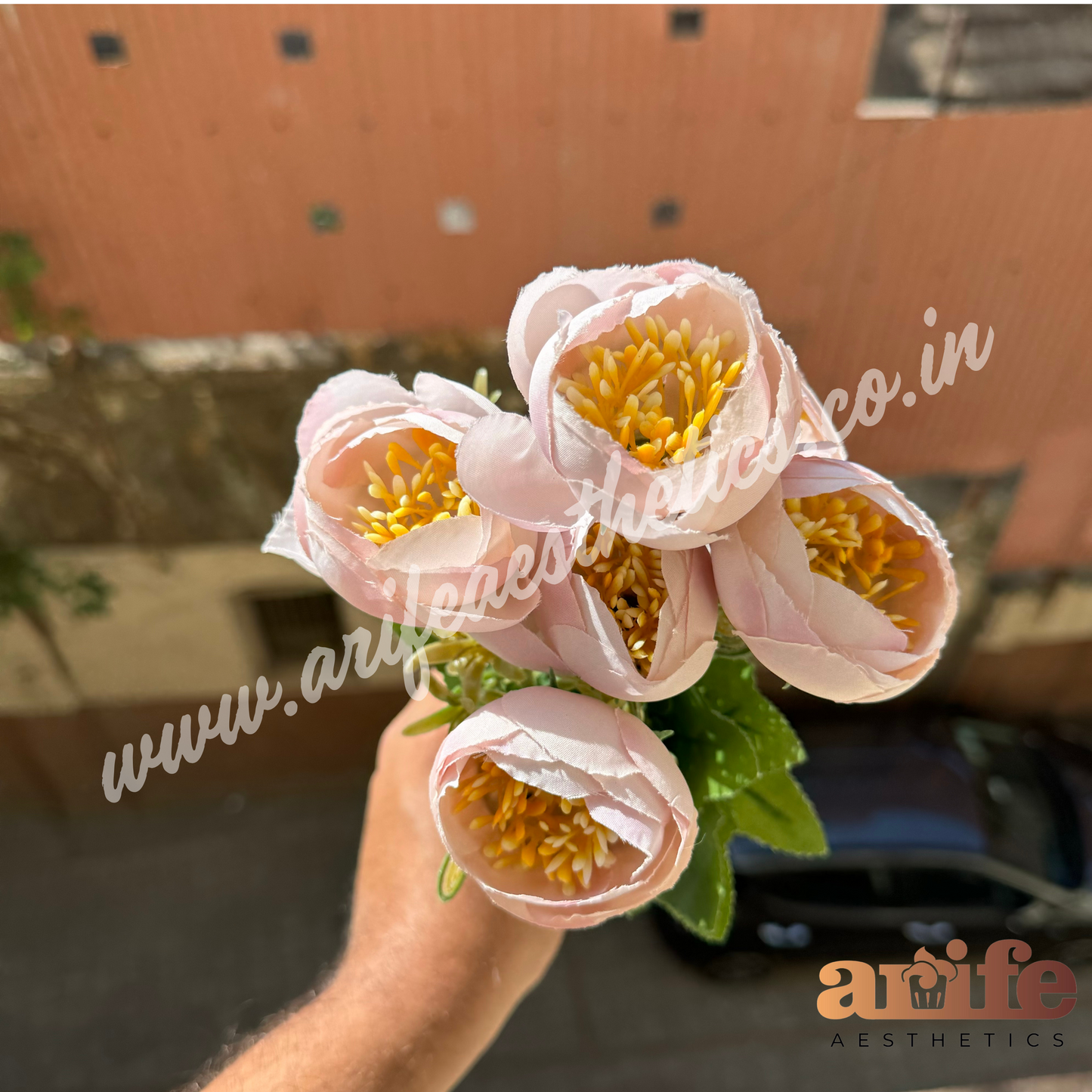 Baby Pink Peony Artifical Flower Bunch