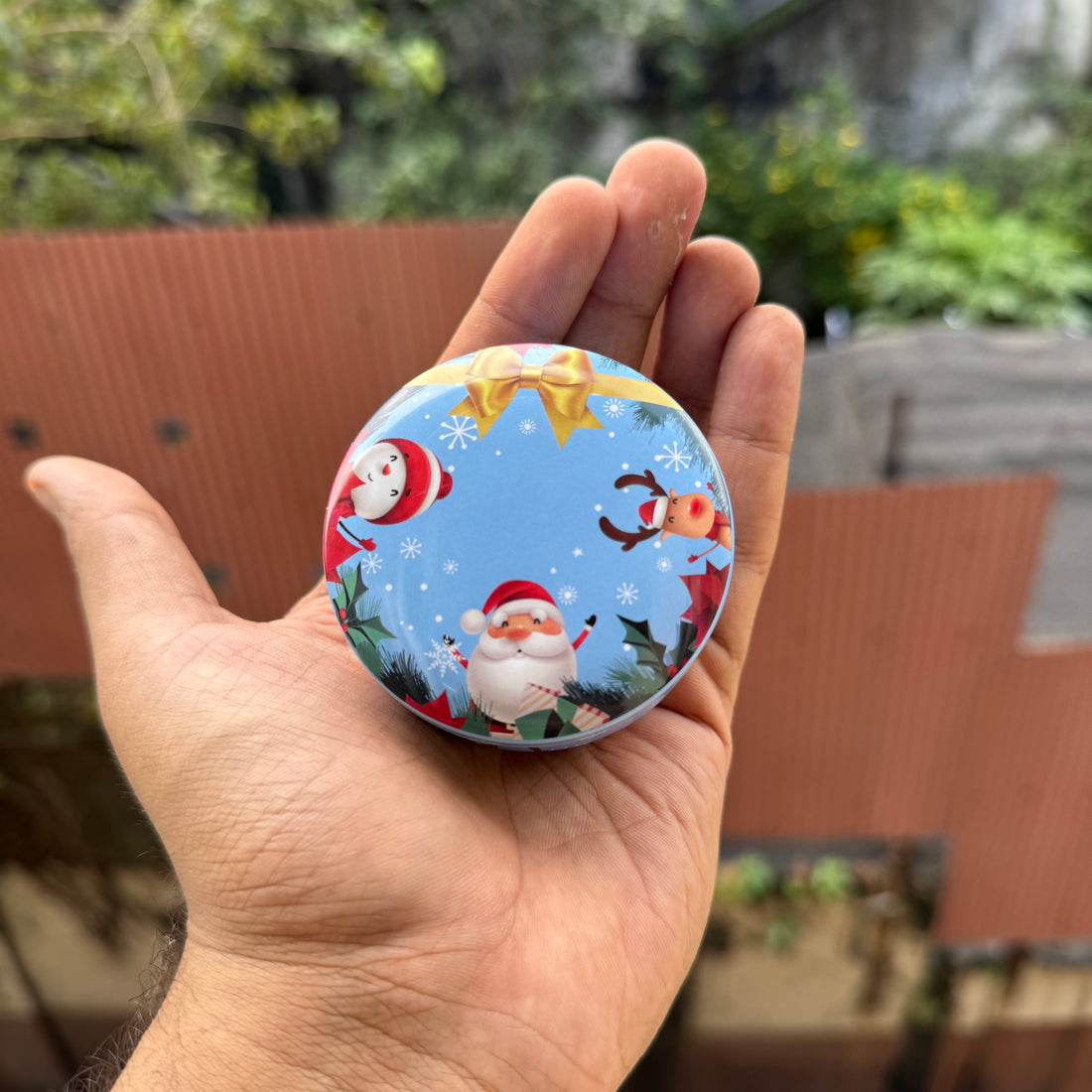 Metal Candle Round Box 1pc