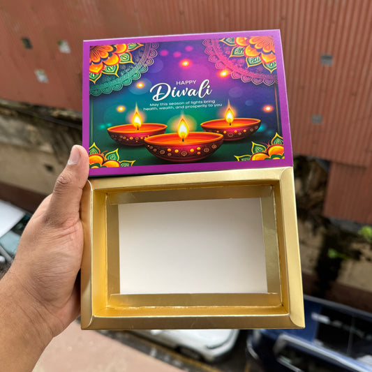 Diwali Slider Box - 6Cavity Size - Use For Brownie / Chocolate / Candle & More (10pc)