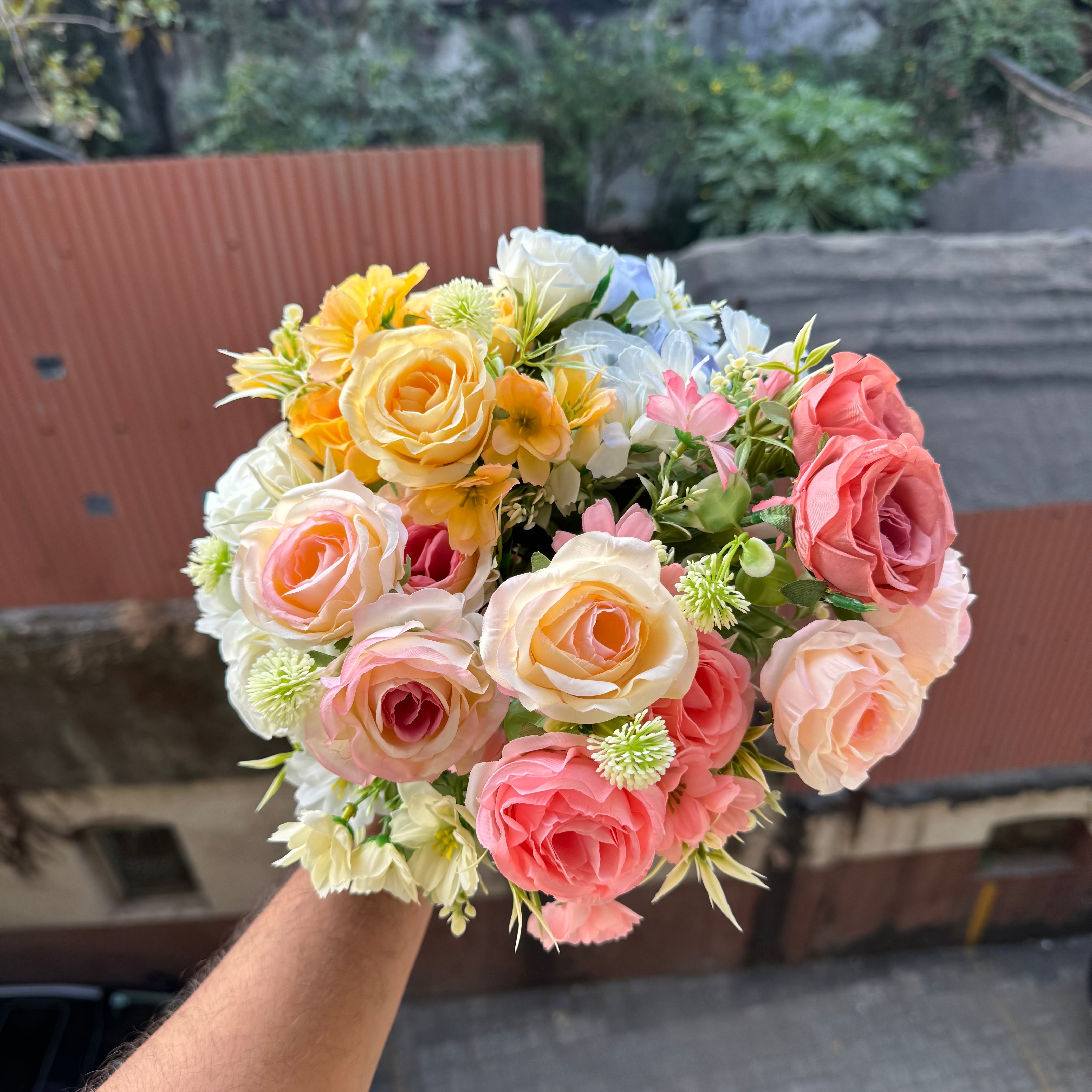 Flower Rife Artificial Flower Bunch With Stem and Leaves (1pc) #480 – Arife.Aesthetics