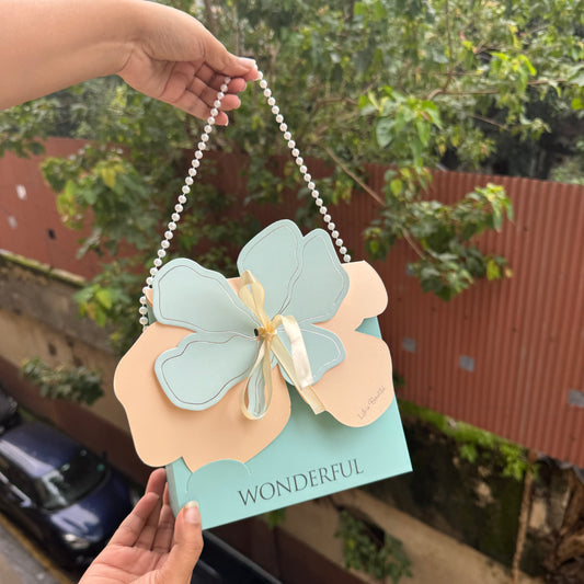Exclusive Floral Hamper Bag With Pearl Detailing (10pc)