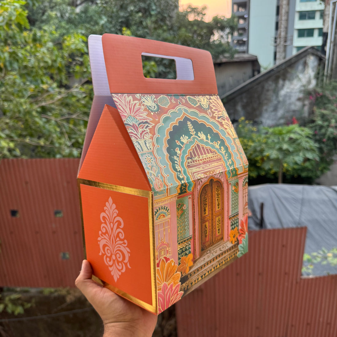 Shahi Corrugated Hamper Box (10pc) • Kesari Orange