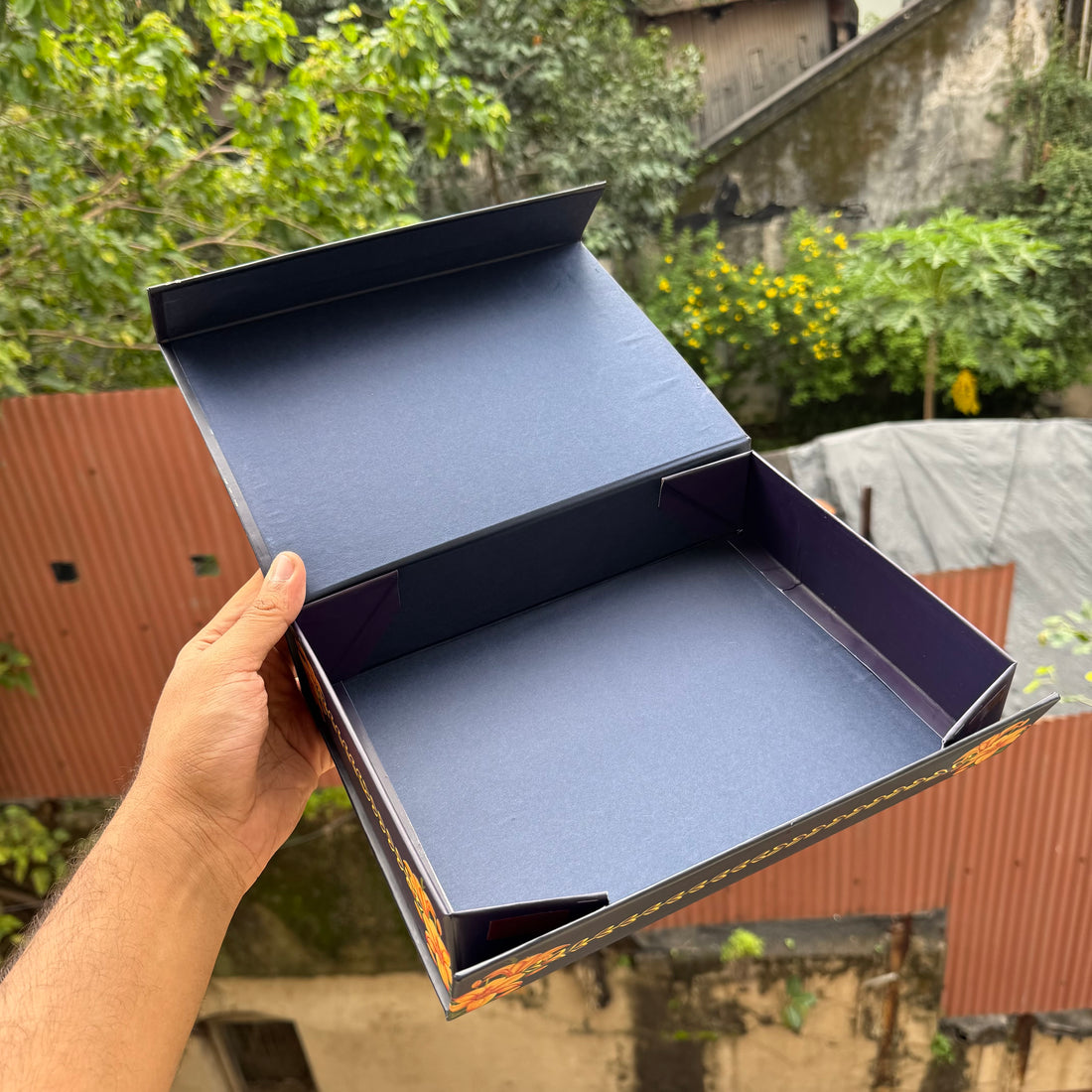 Premium Rigid Mithai / Hamper Box | Collapsible (1pc) ~ Royal Blue