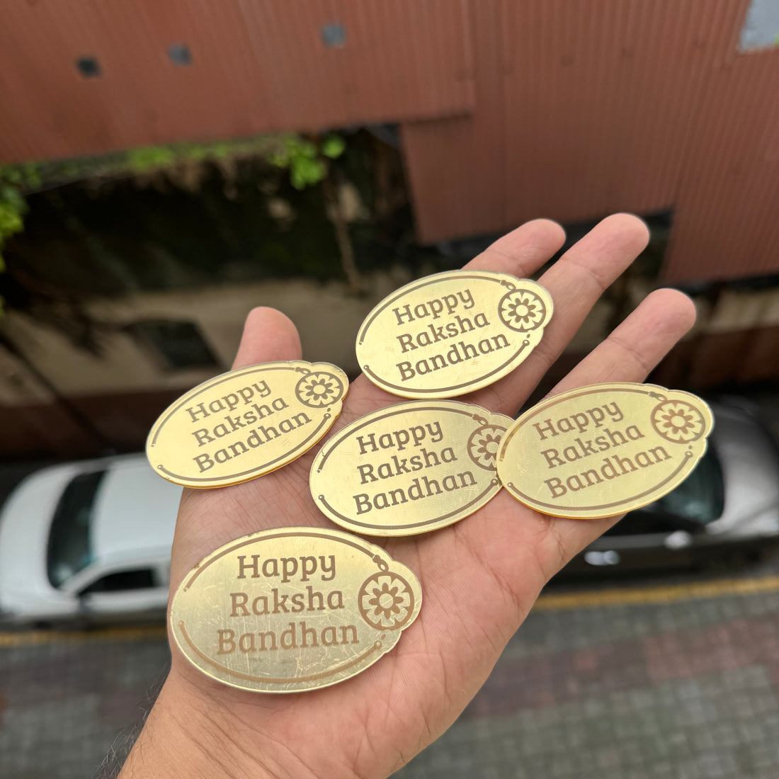 Rakhi Acrylic Coin ( 5 pc )