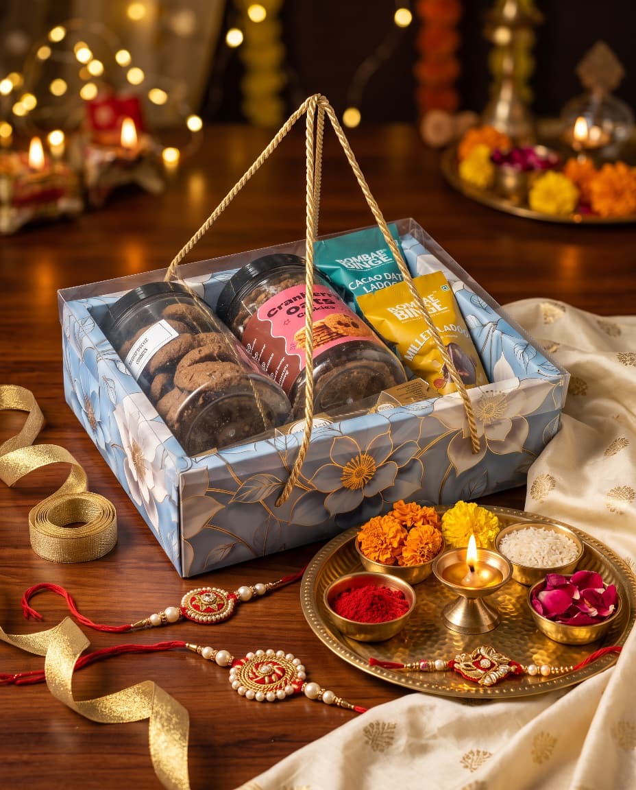 Floral Hamper Box With Transparent Lid & String (10pc) ~ Blue Orchid