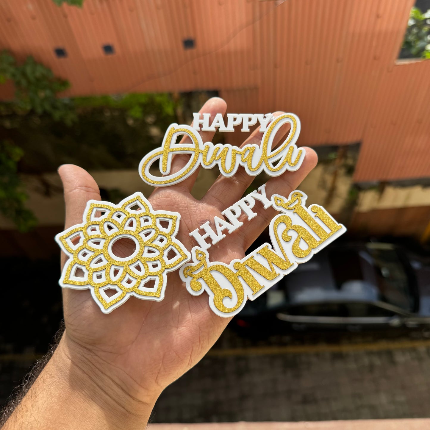 Diwali Double Acrylic Charm