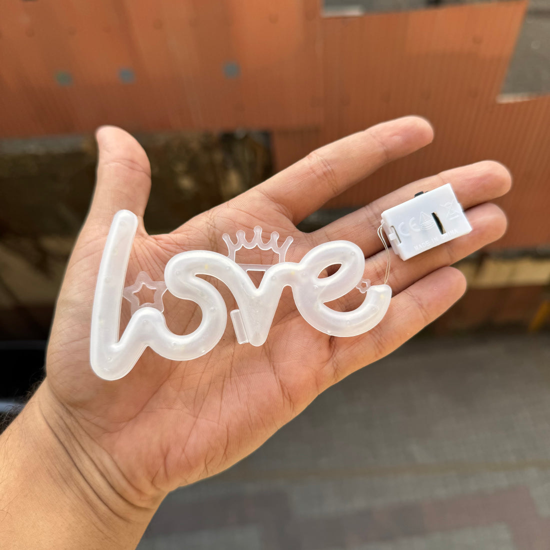 LED Glowing "Love" Cake Topper - Warm White