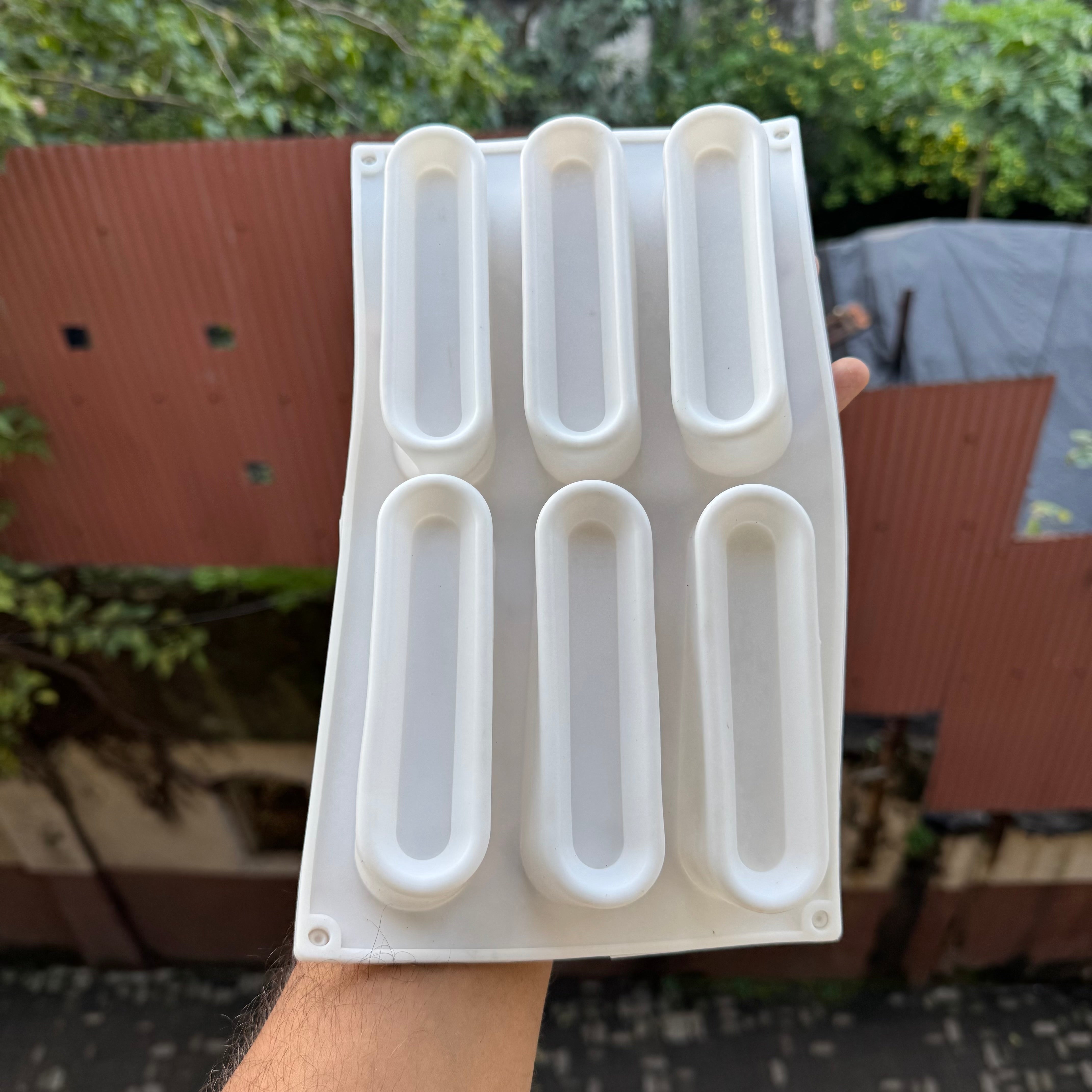 Silicon Rectangle Pastry Mousse Mould 1pc (6cavity)