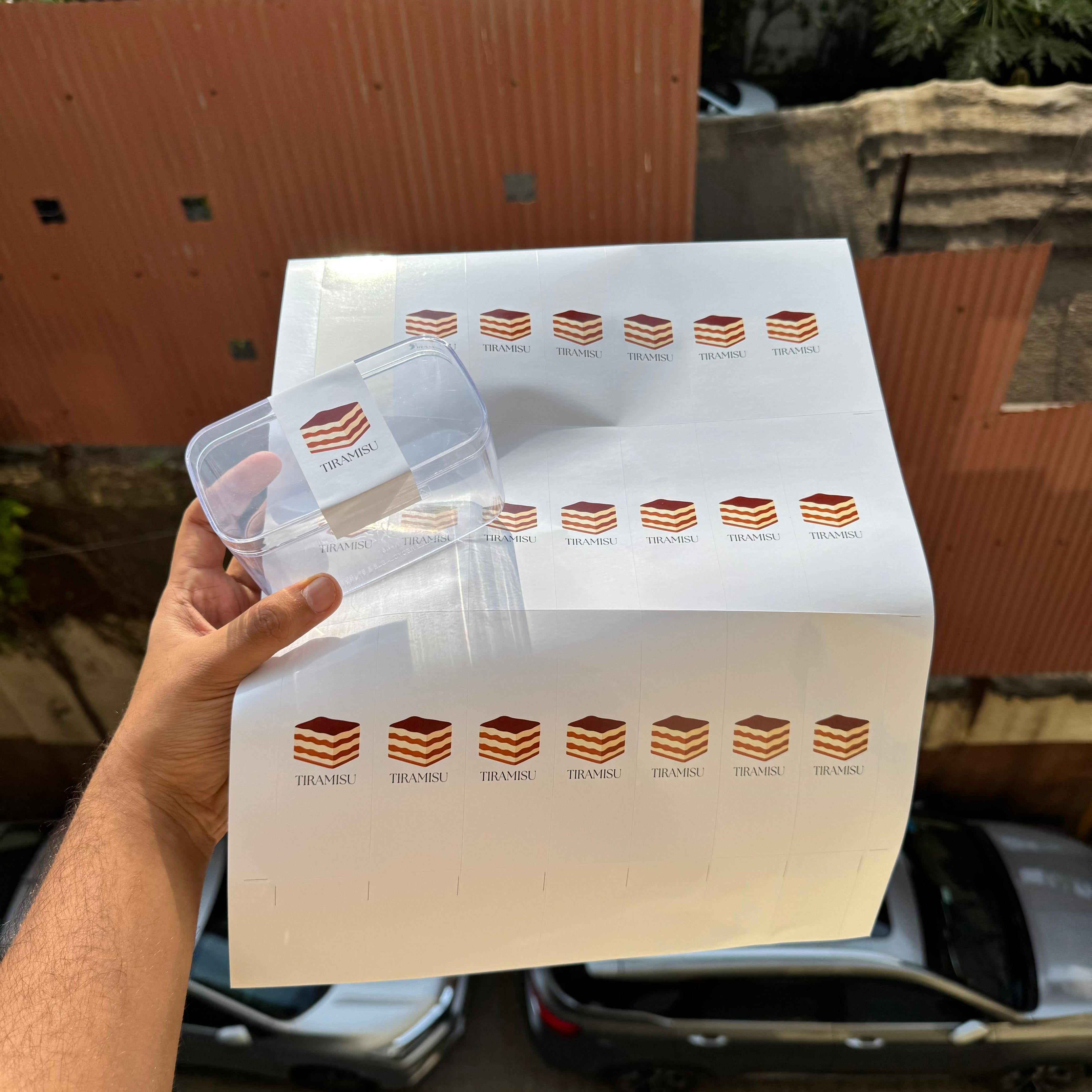Tiramisu Stickers (21 stickers) 1 sheet
