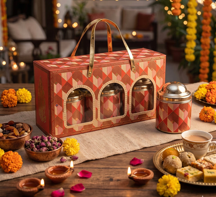 Red Heritage Three -Jar Festive Box (10pc)