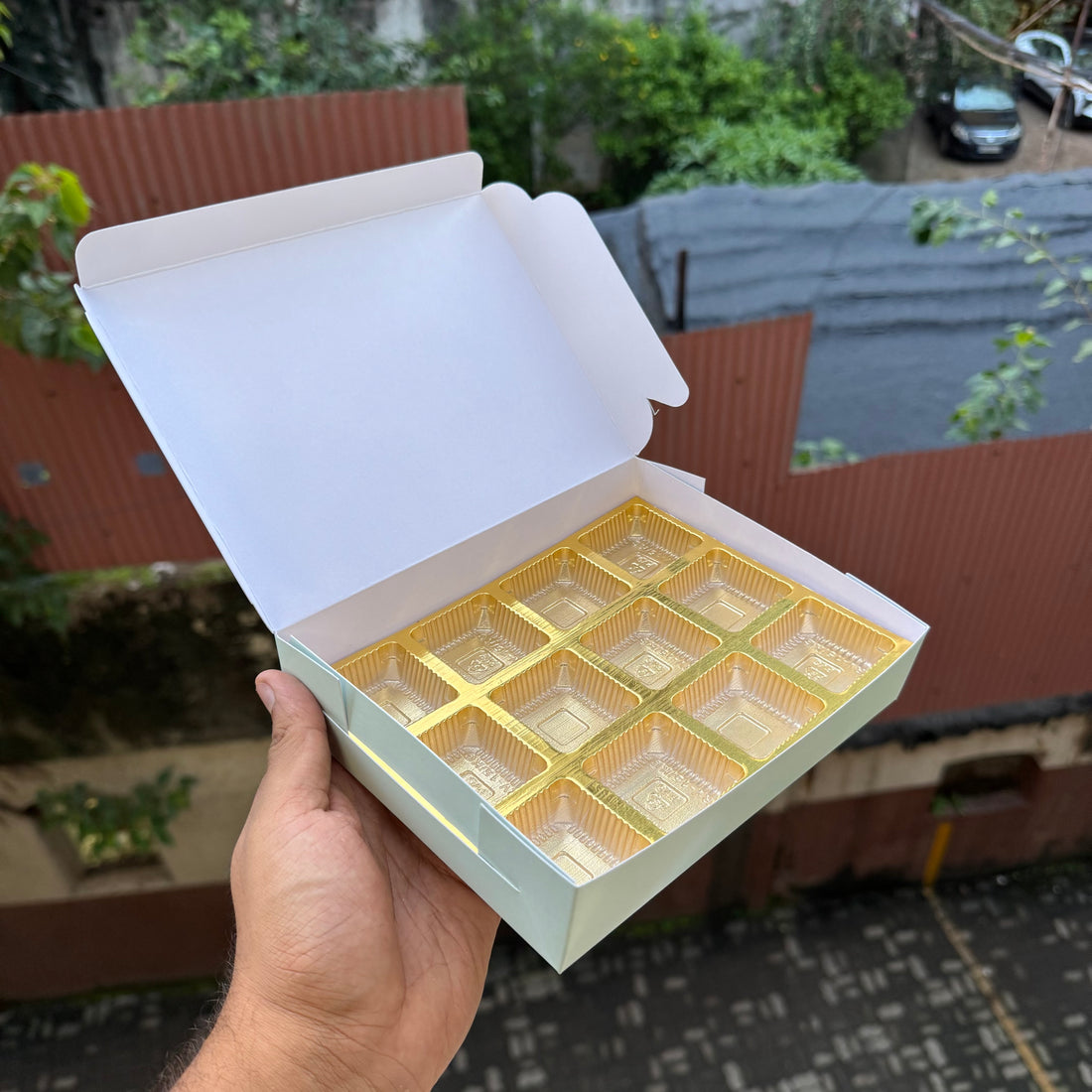 Rakhi 12 Cavity Chocolate Box (With Cavity) - 10 pc Set • 12Cavity Size