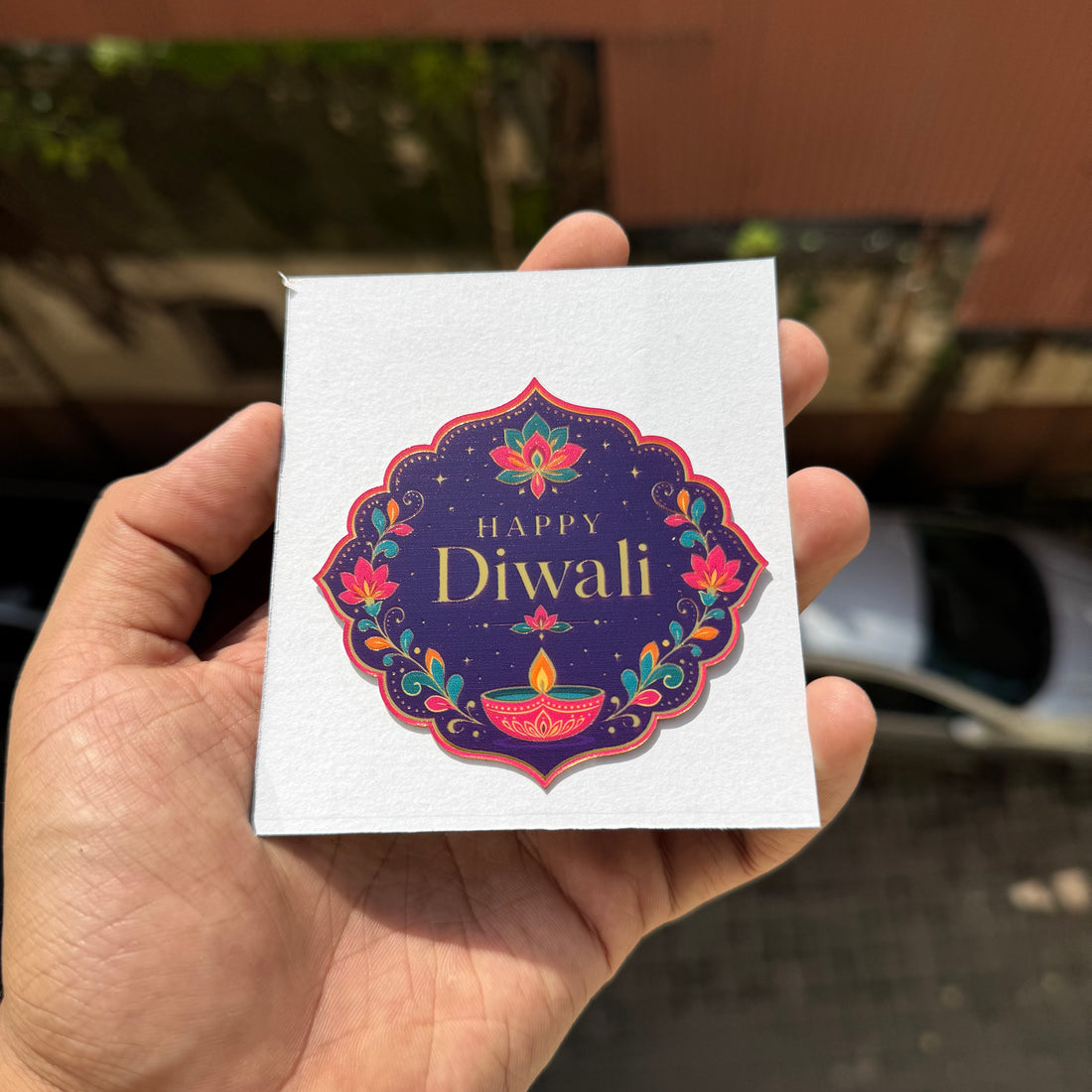Printed Acrylic Diwali Charm 1pc