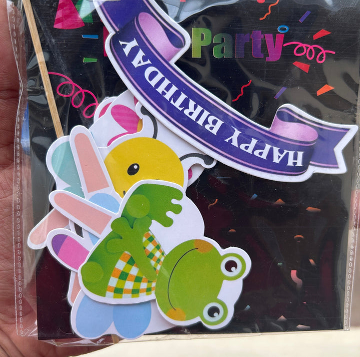 Kids Paper Theme Cake Topper