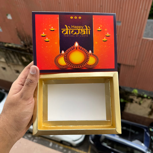 Diwali Slider Box - 6Cavity Size - Use For Brownie / Chocolate / Candle & More (10pc)