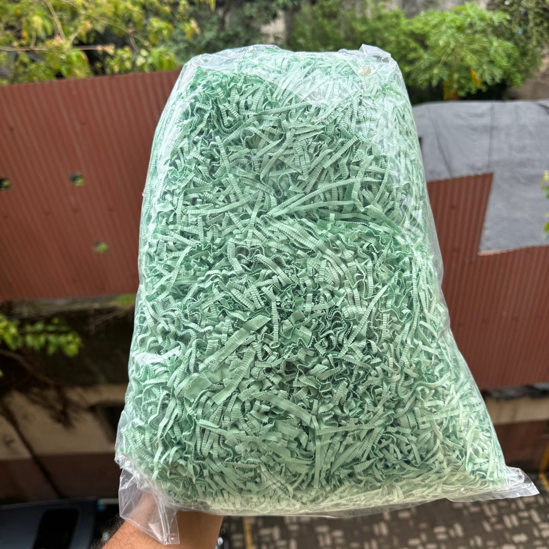 1Kg Crinkle Paper Shred Mint Green - Arife.Aesthetics