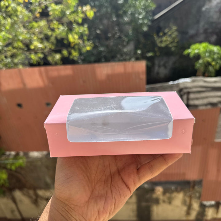 2 Brownie L Shape Window Box Pink (10pc) - Arife.Aesthetics
