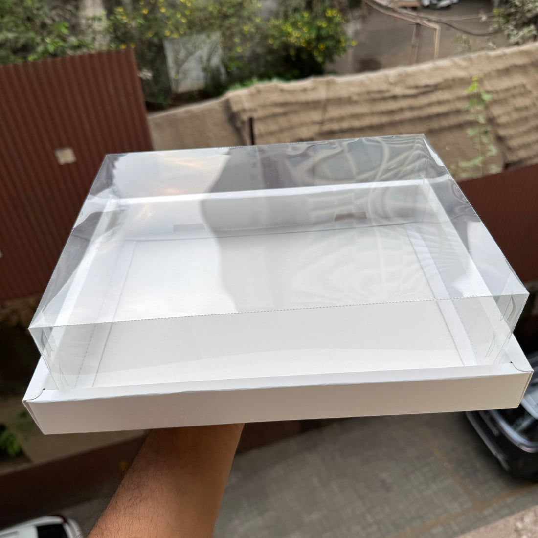 Cake and Flower Big Display Hamper Box White (5pc) #New