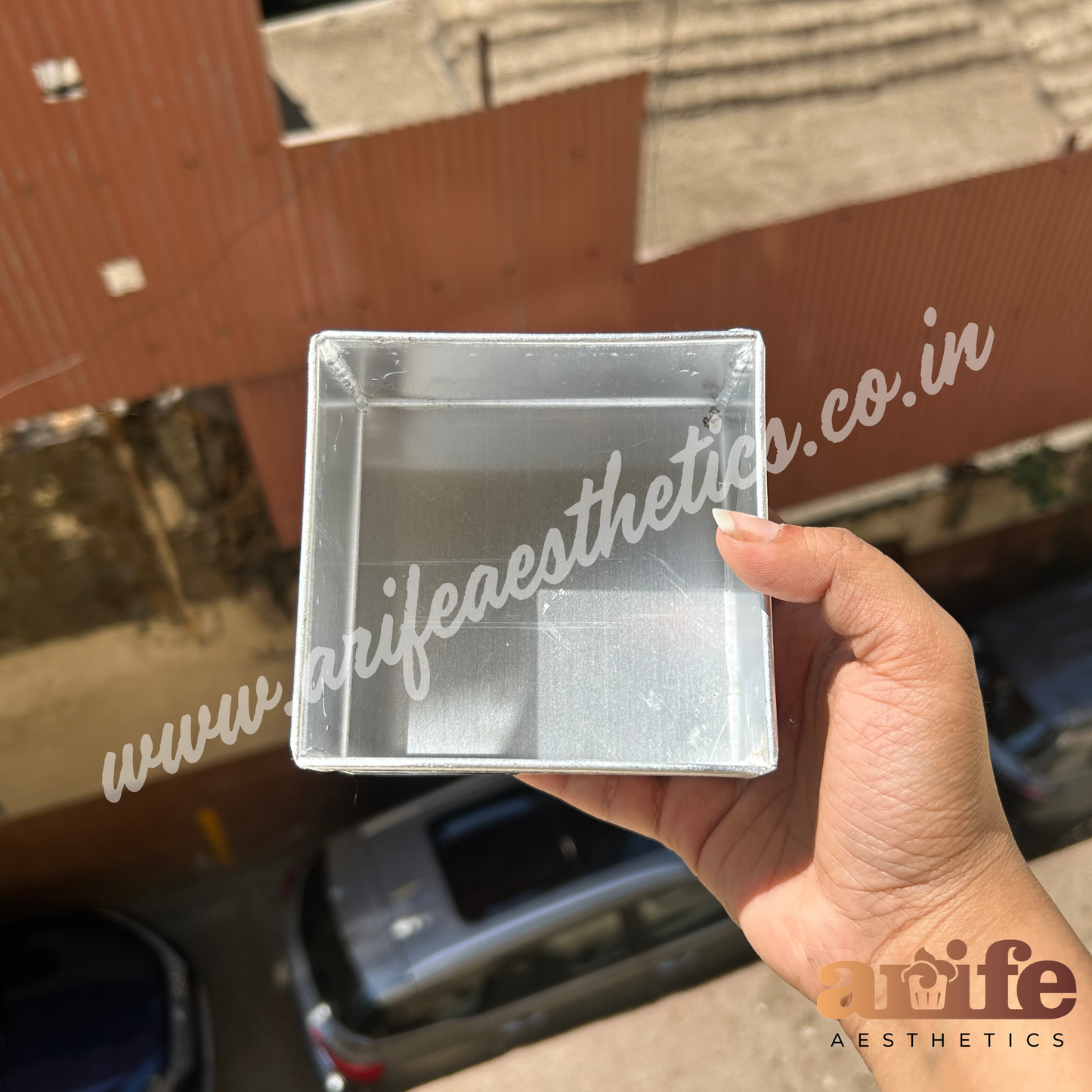 4inch Sqaure Tin Aluminium