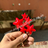 Star Faux Topper Red