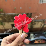 Paper Heart Topper 20pcs Red