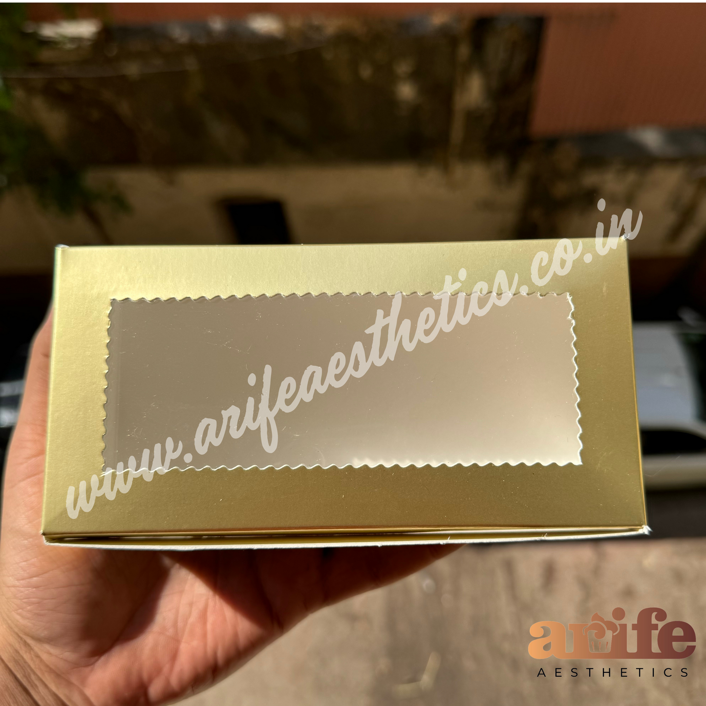 2 in 1 Brownie / Cookie Box Gold (10pcs)