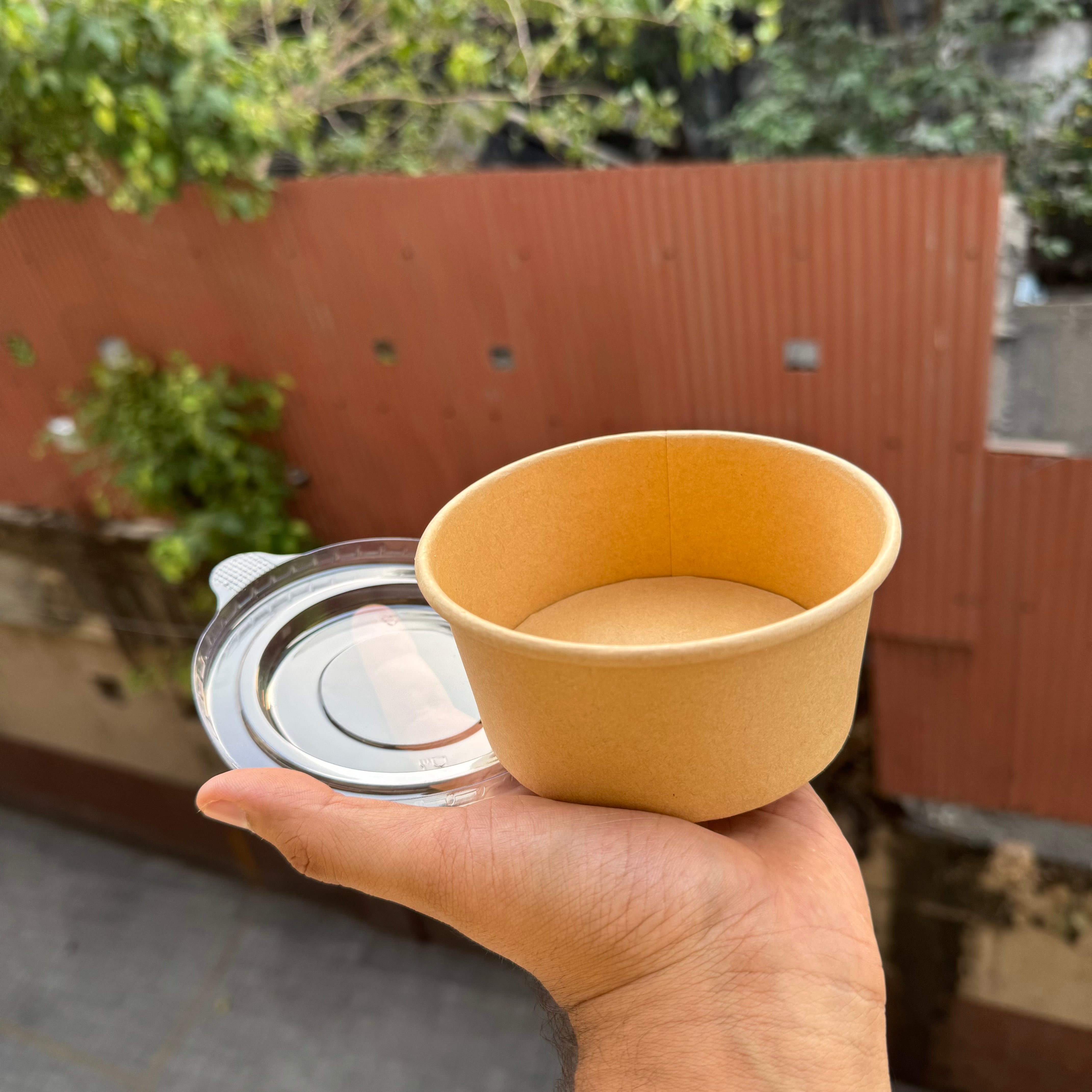 Kraft Tub 350ml with Lid (10pc)