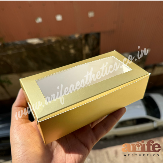 2 in 1 Brownie / Cookie Box Gold (10pcs)