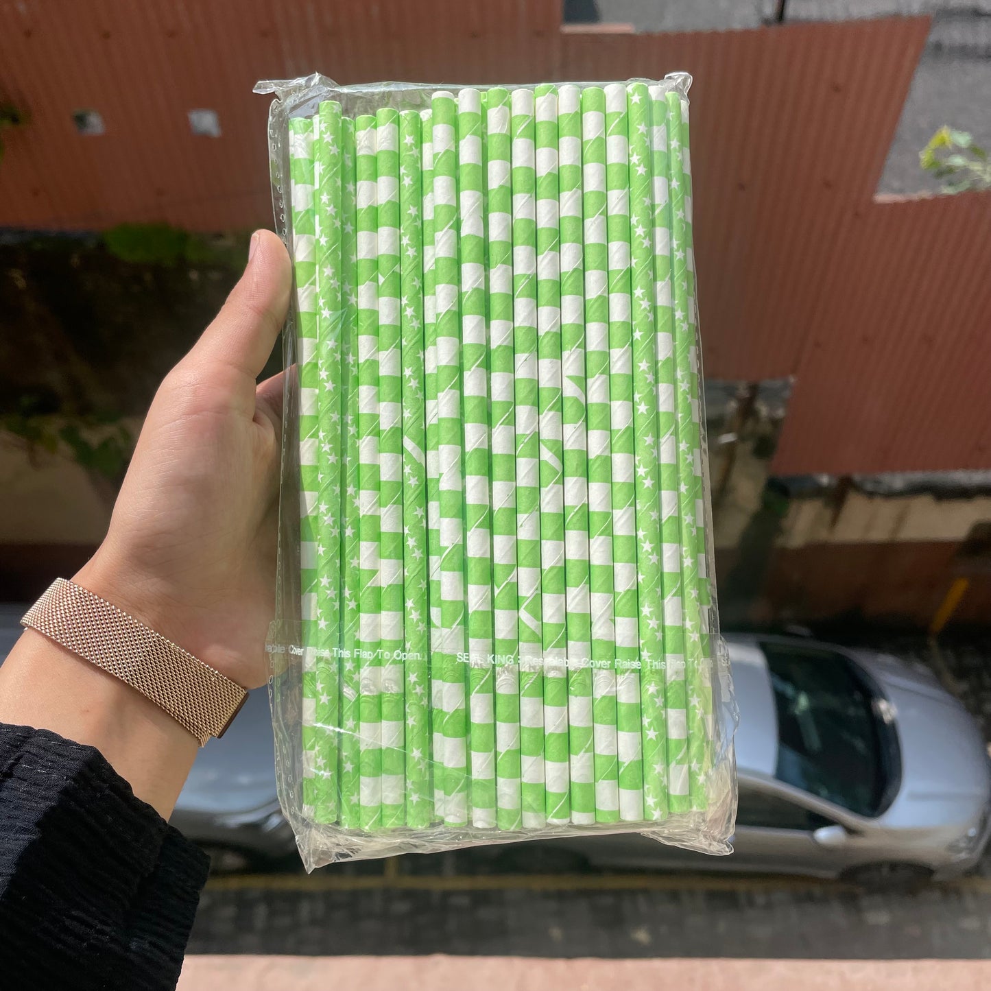 Paper straws 100pc pack