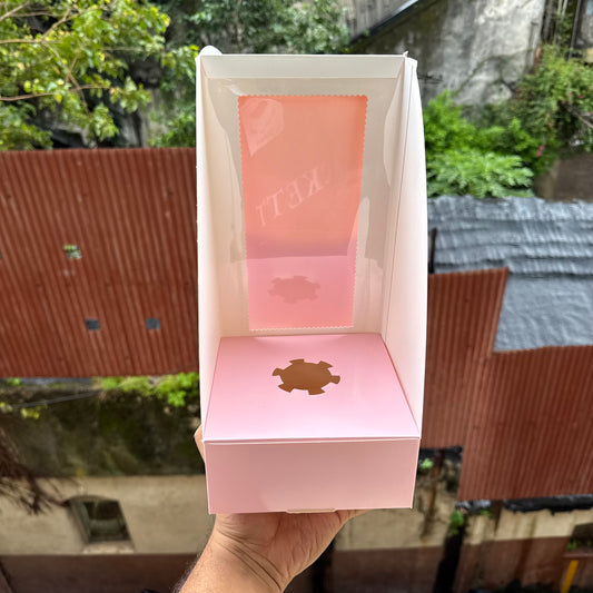 Trending Cone Cake Box Pink