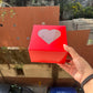 5inch Red Cake Box With Heart Cutout (1pc)