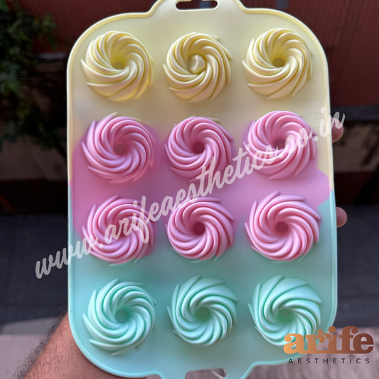 Mini Bundt Rainbow Silicon Mould