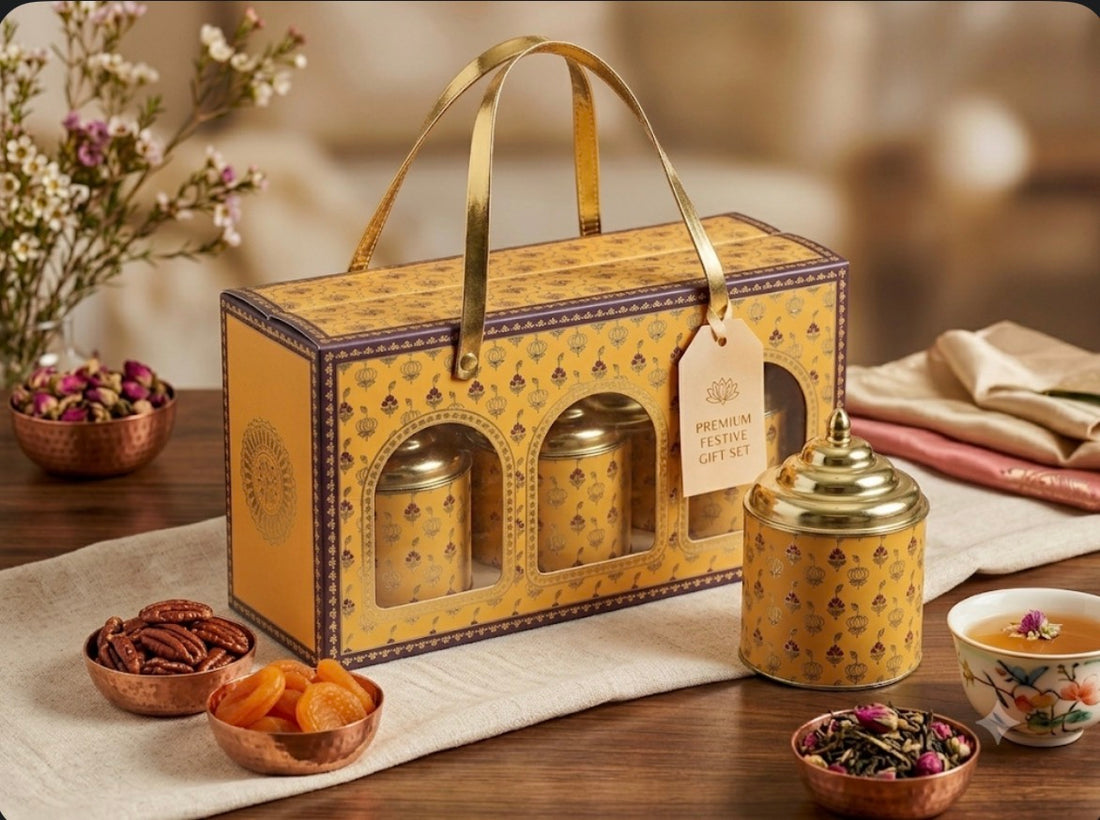 Yellow Heritage Three -Jar Festive Box (10pc)