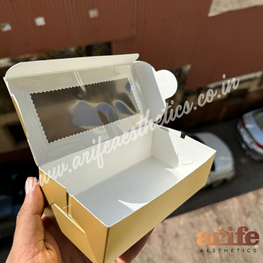 2 in 1 Brownie / Cookie Box Gold (10pcs)