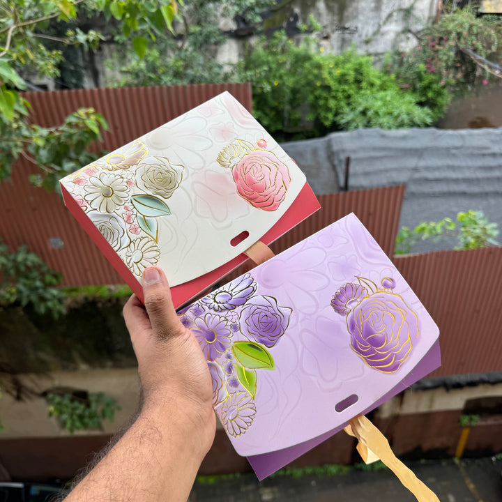 Lilac Whispers Gold Foiling Mini Hamper / Chocolate Box (10pc)