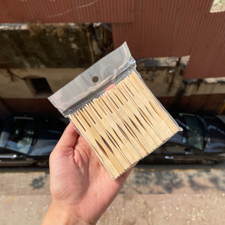 Wooden Fruit Fork Set (70pc)