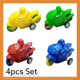 4 Pieces Bikes Toys Cake Toppers