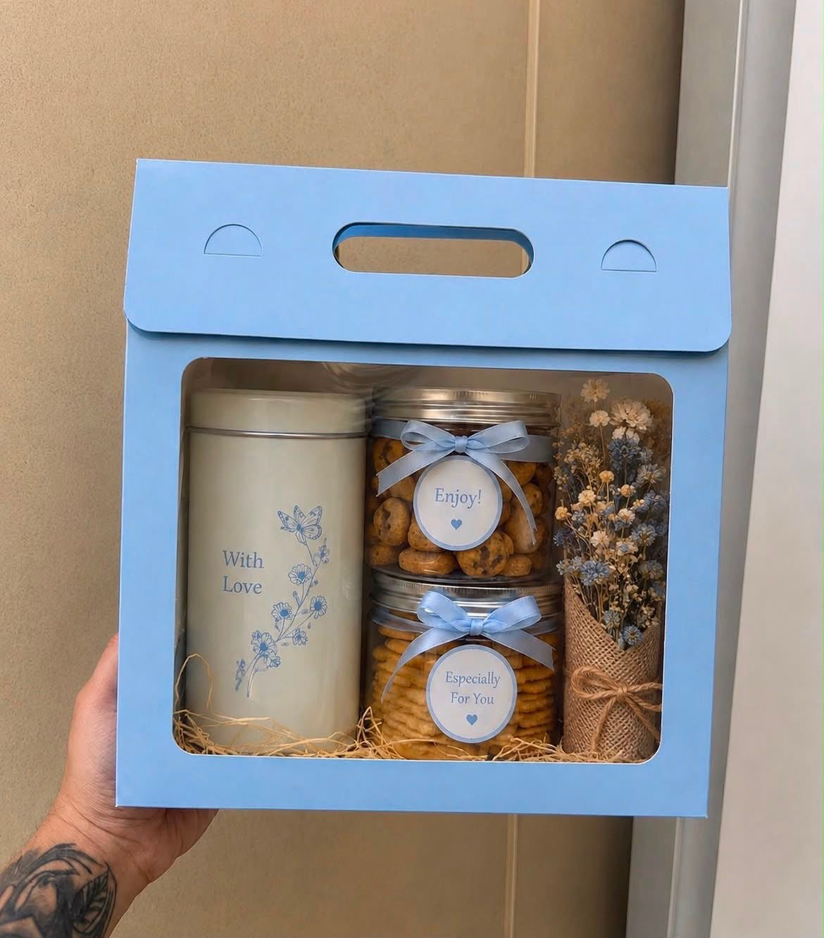 Trendy Bag For Hampers (10pc) | Baby Blue