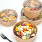 750ML  Kraft Tub With Transparent Lid / Salad Bowl (10pc)