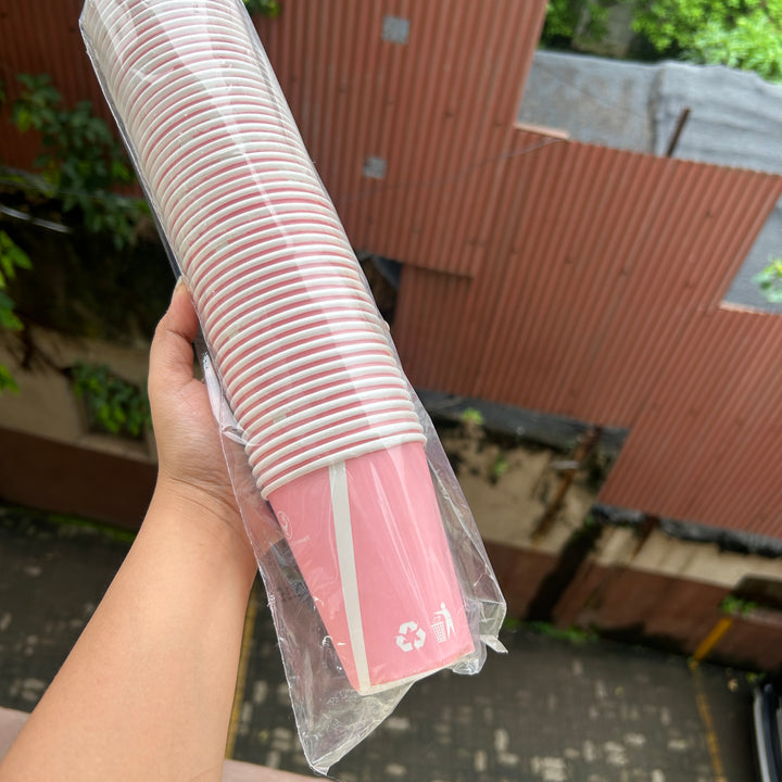 Baby Pink Colour Cups (50pc)