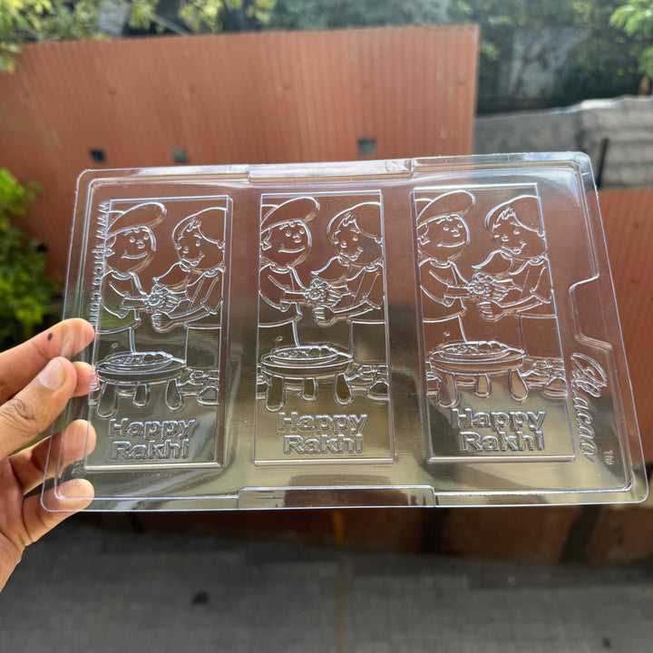 Rakhi Cacao PVC Chocolate Mould Bro Sis