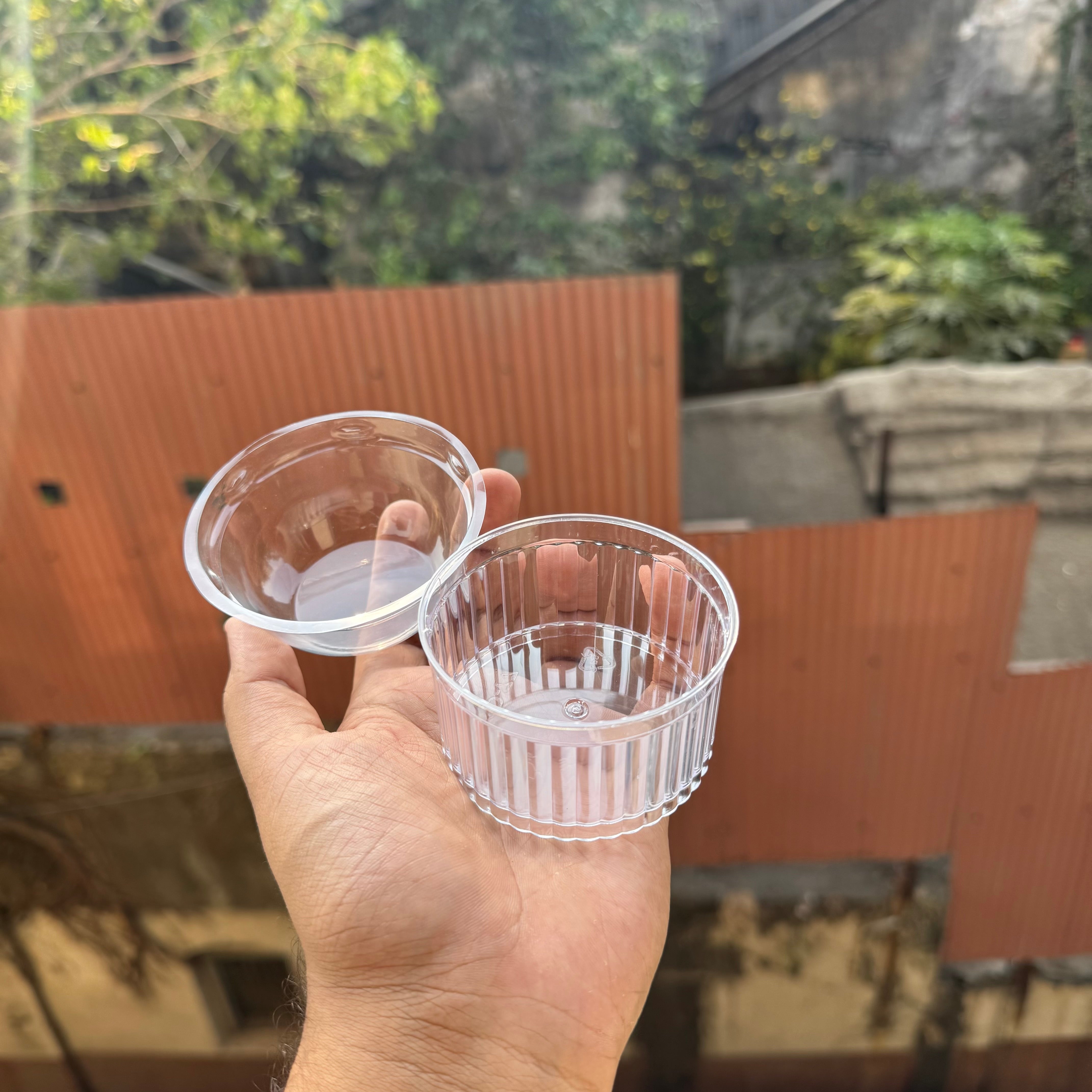 Ramekin Shape PVC Dessert / Candle Container (24 pc) • D-77