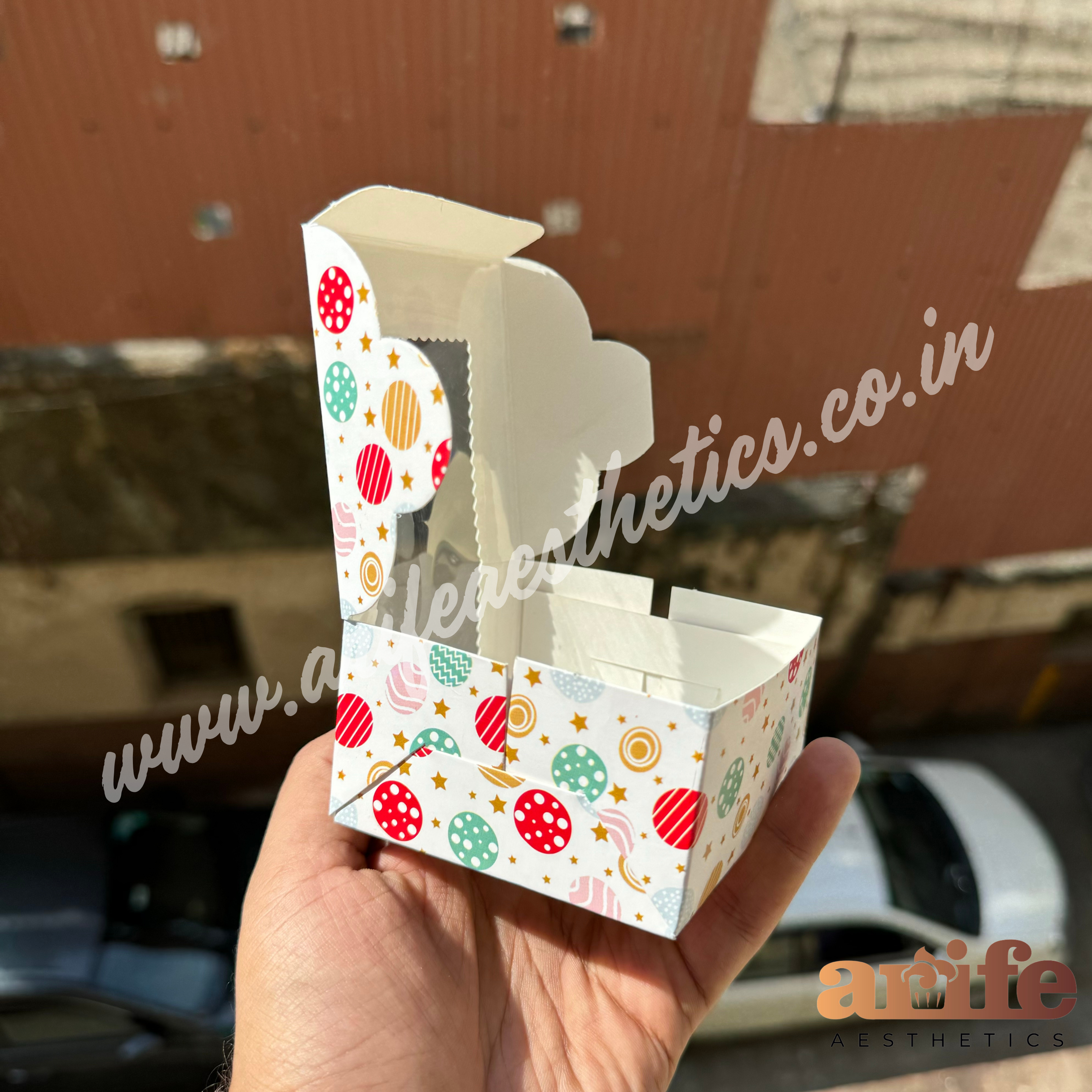 Christmas single Brownie / Cookie Box 10pcs Printed