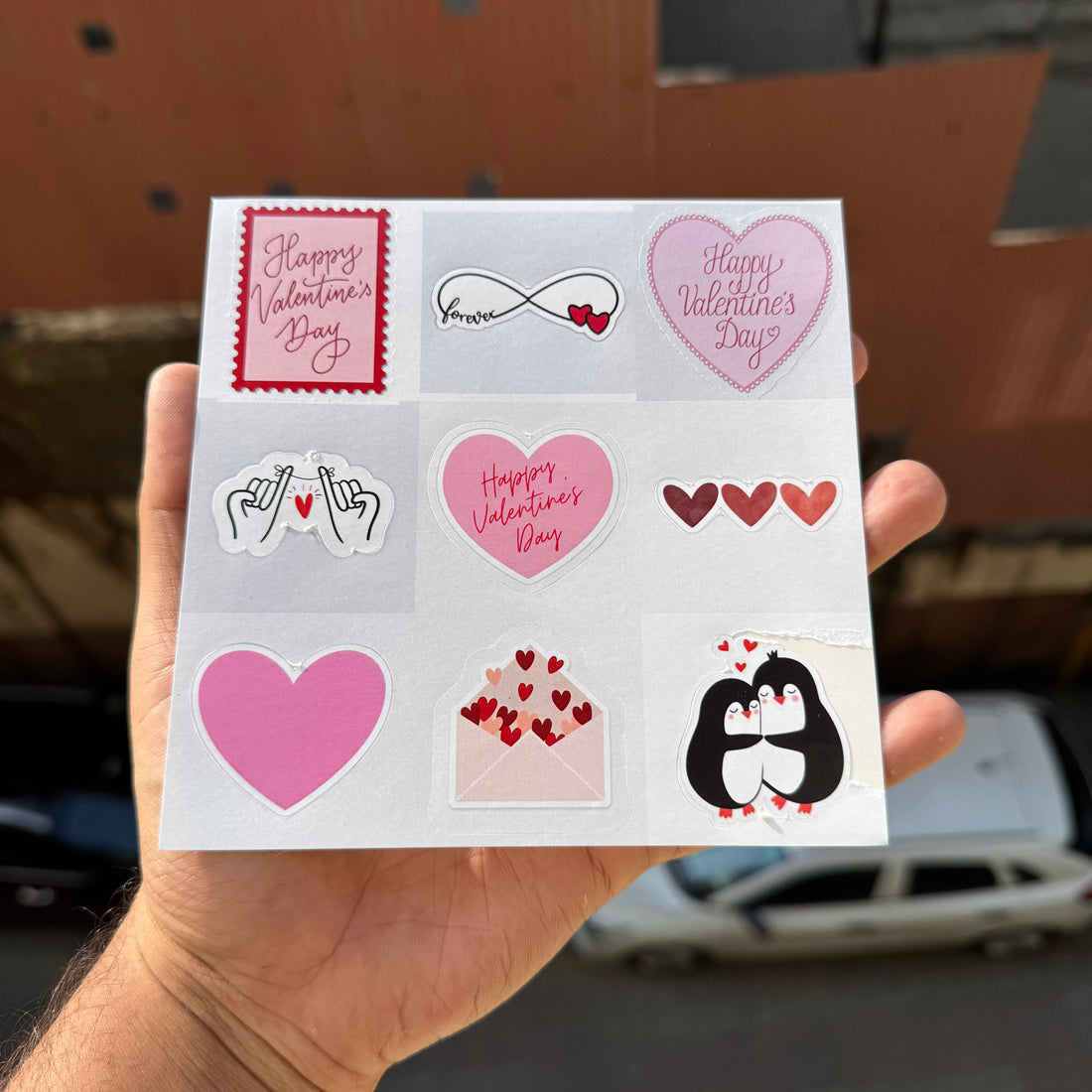 Valentine Stamp Sticker Sheet