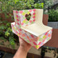 Festive Print Heart Handle Hamper Box (10pc)