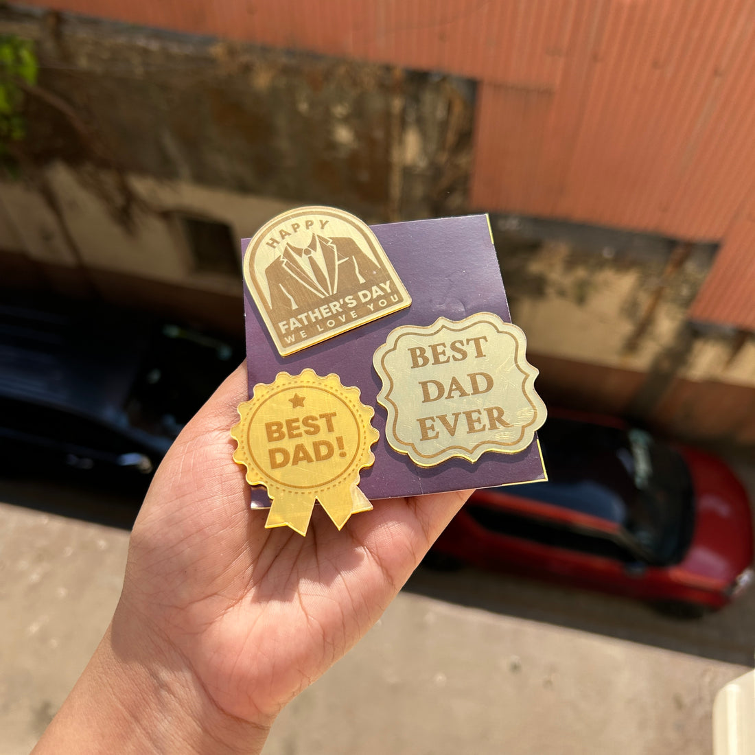Father’s Day Coin Acrylic Charm (5pc)