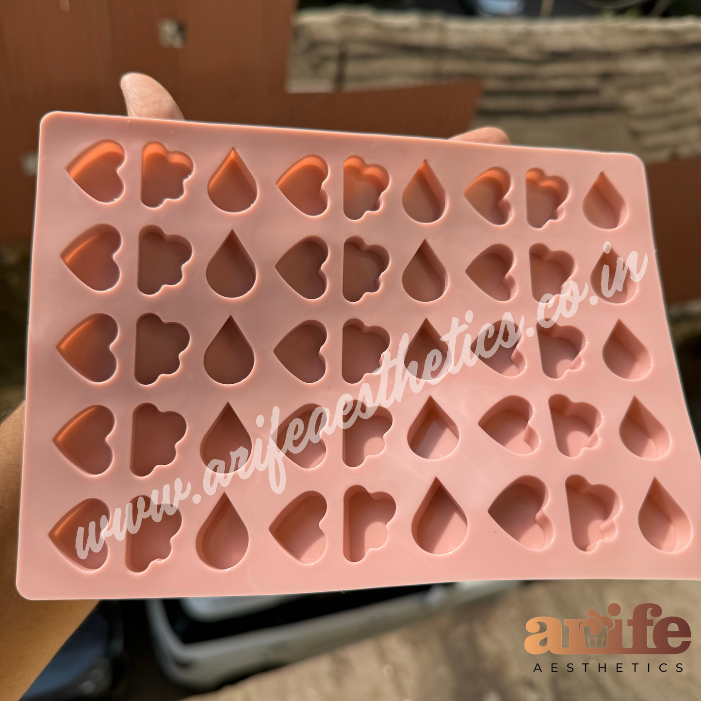 Mini heart cloud raindrop silicon mould