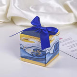 Pretty Marble Print Box For Candles / Jewellery / Chocolate with Ribbon (10pc)
