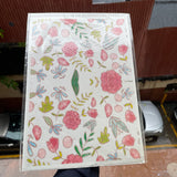 A4 Edible Floral Wafer Sheet