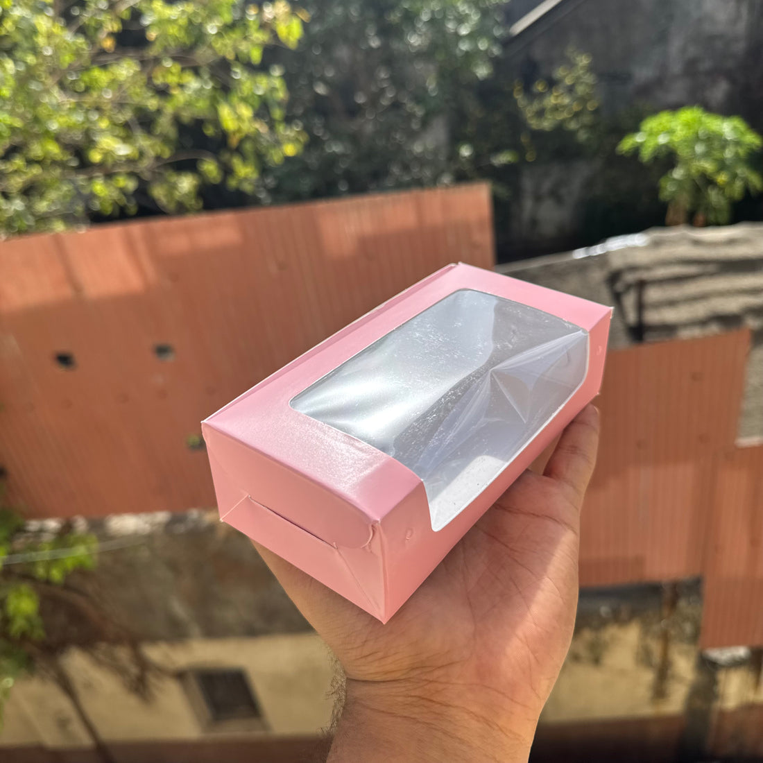 2 Brownie L Shape Window Box Pink (10pc)
