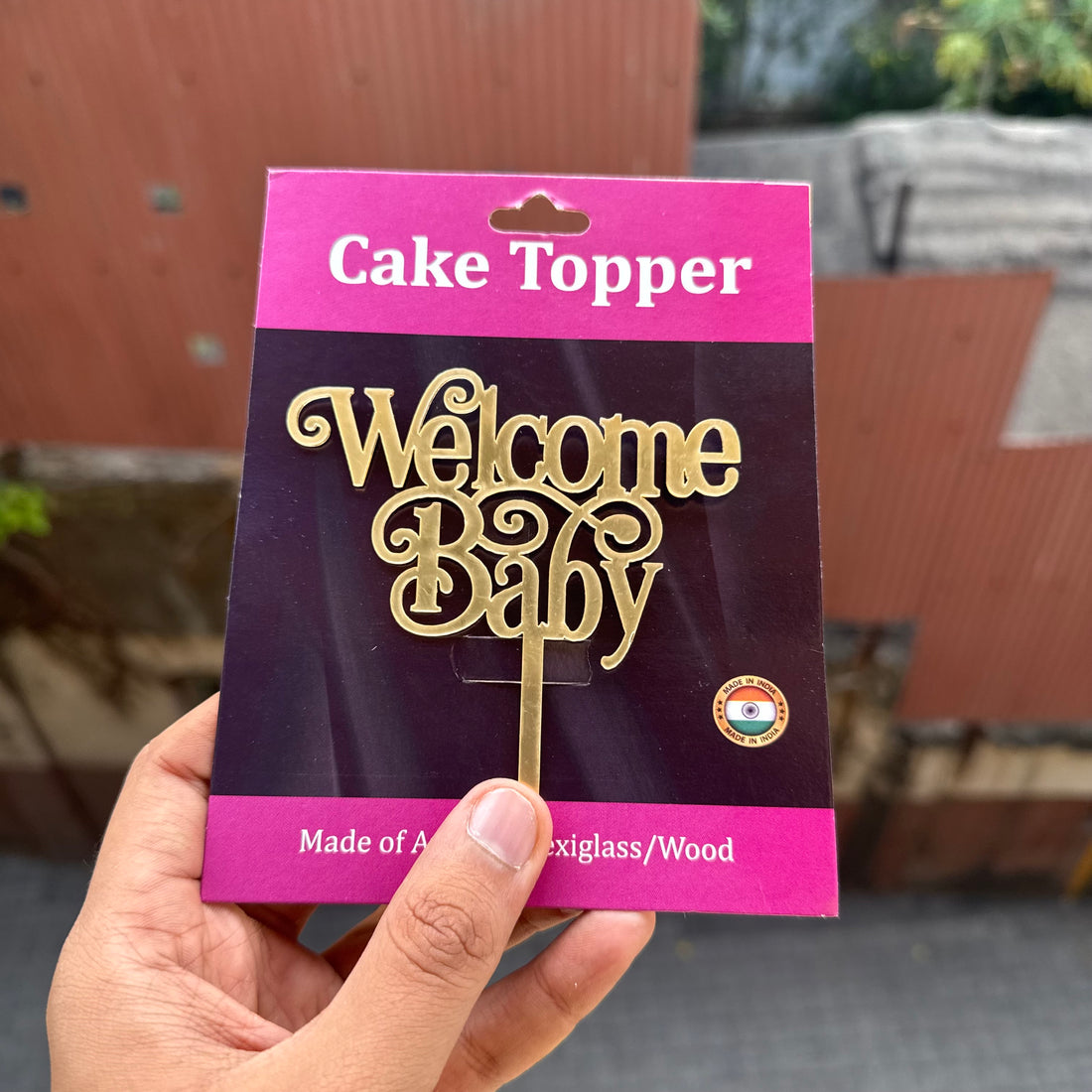 Welcome Baby  - 4inch Acrylic Cake Topper • SVN Baby Shower (Copy)
